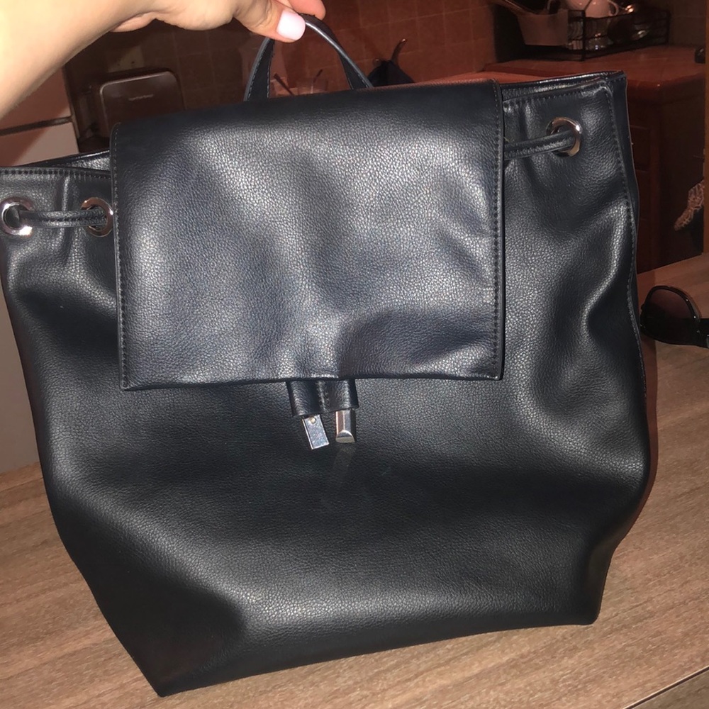 Faux Leather Backpack